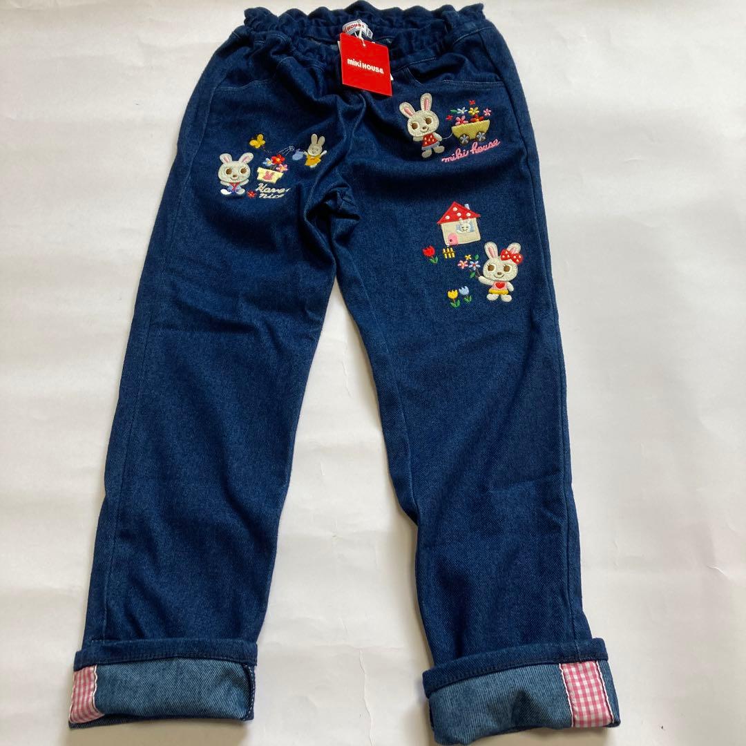 uu 新品未使用 ミキハウス デニムパンツ 120センチ