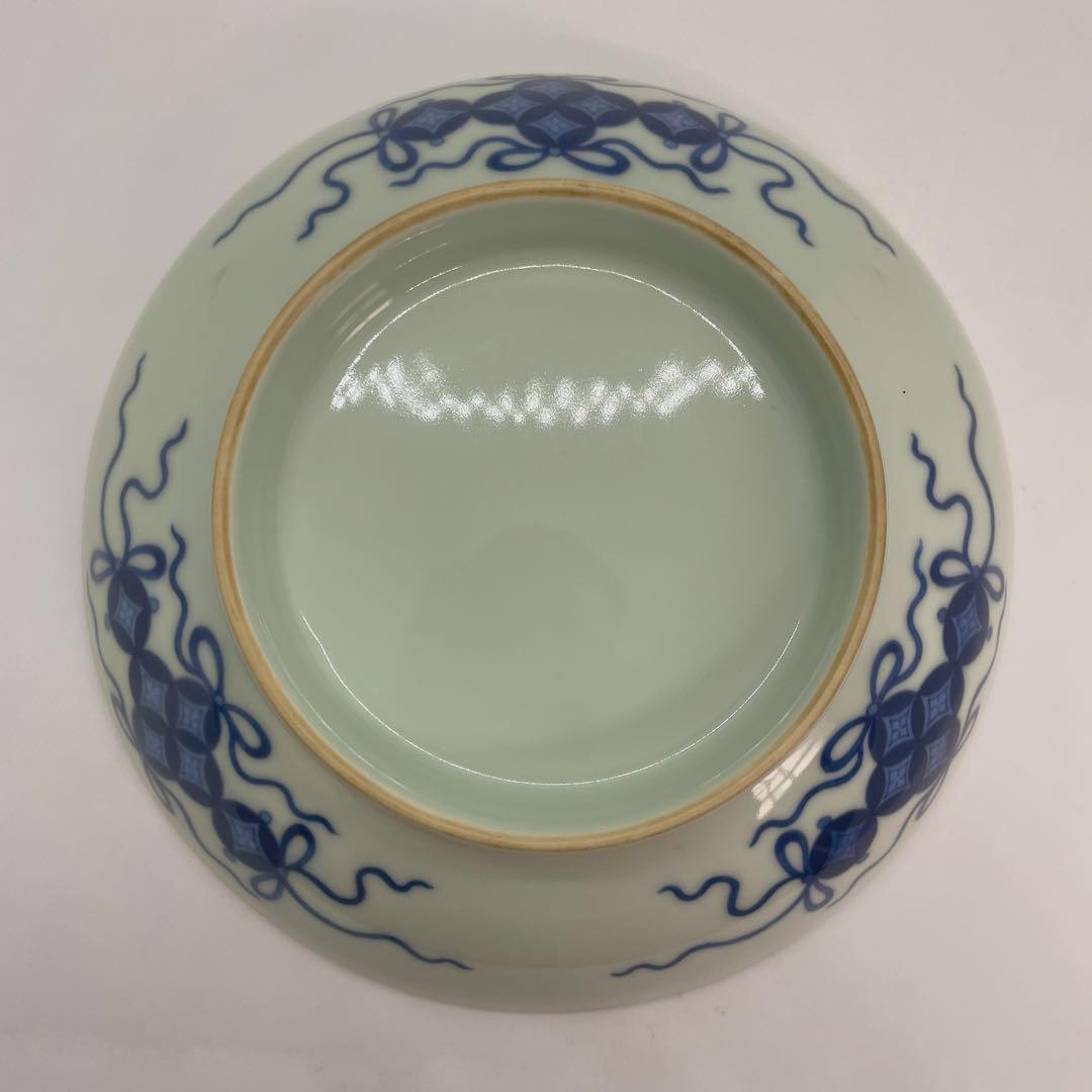 鍋島 色絵 宝尽し七寸皿 高台 櫛高台