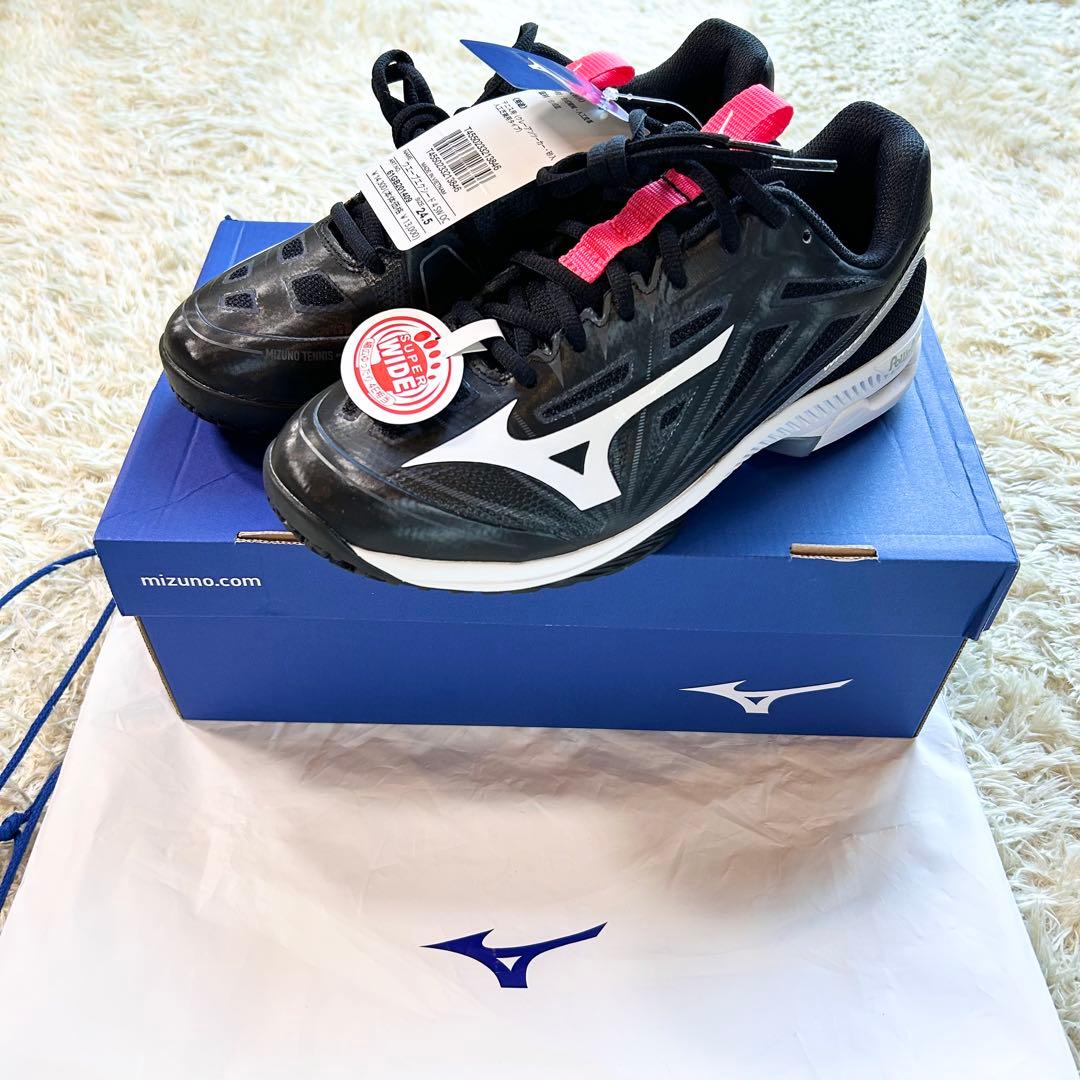 【新品タグ箱袋付き未使用】ウエーブエクシード 4SWOC ミズノテニスシューズ