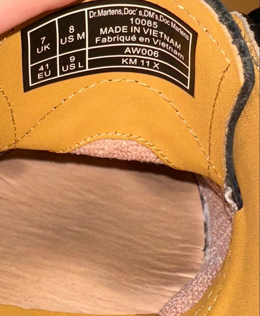 だ*な様 Dr. Martens 1461 マーチン 黒 3ホール UK7