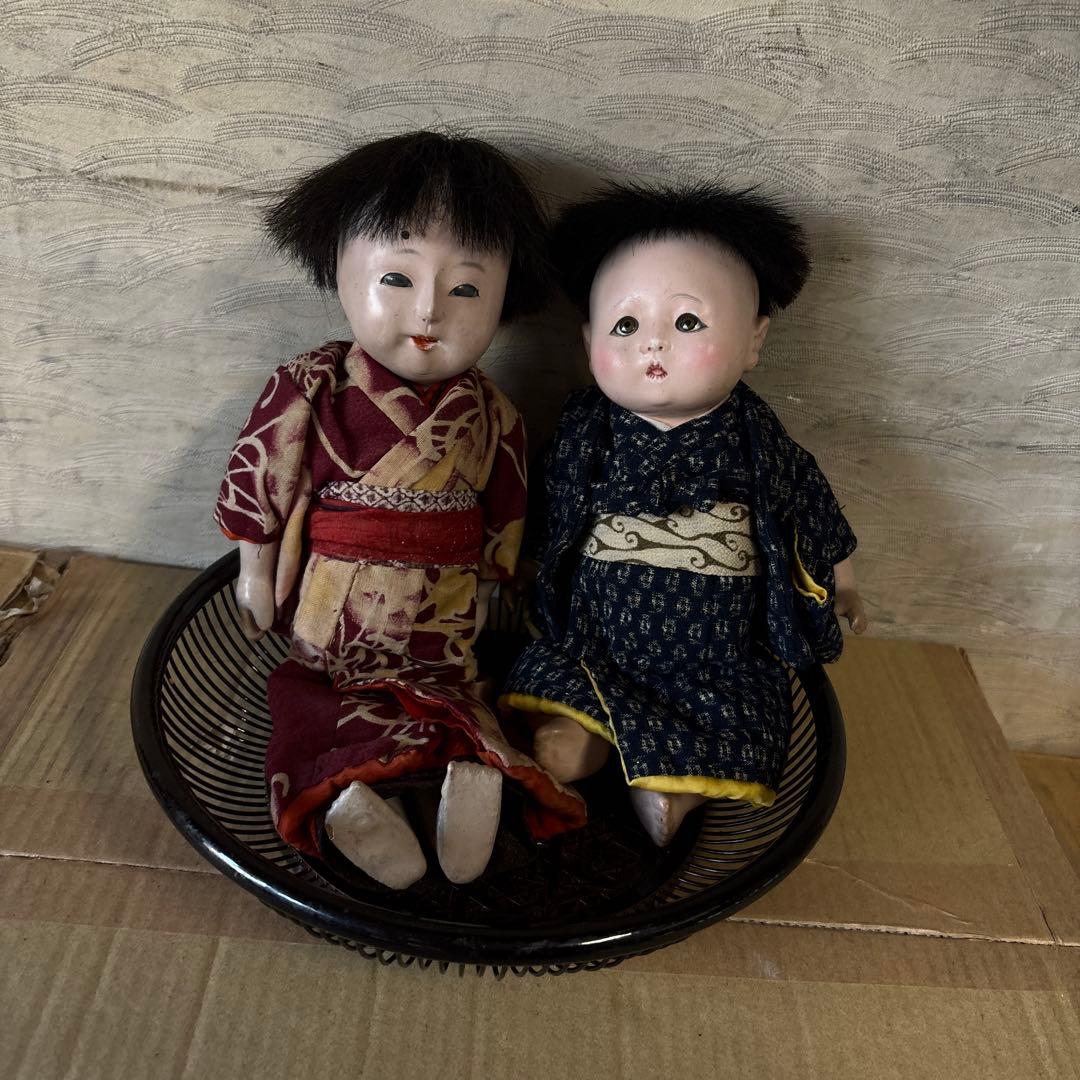 市松人形 伝統的な日本人形 2体セット