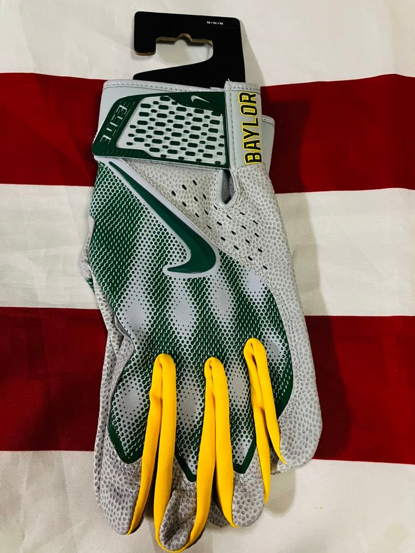 NIKE Alpha Elite グレー グリーン イエロー Mサイズ バッテ