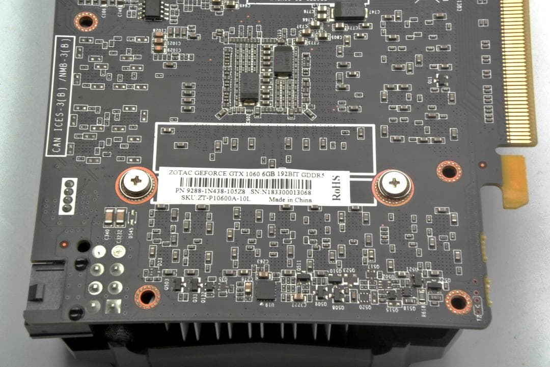 グラフィックボード・グラボ・ビデオカード ZOTAC GeForce GTX 1060 6GB