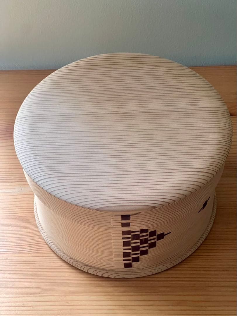 未使用　柴田慶信商店　秋田杉　曲げわっぱ　白木　おひつ　6寸 六寸　3合用　栗久