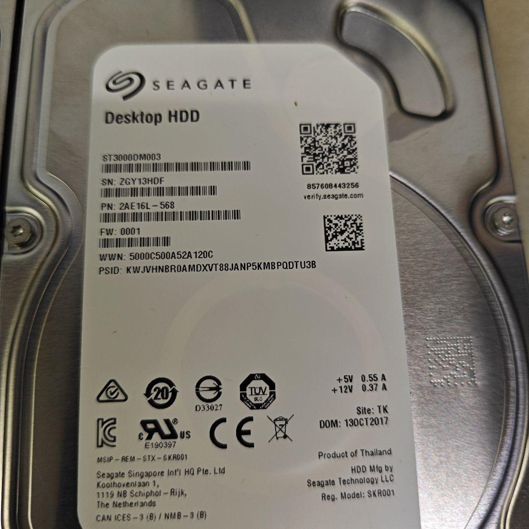 3TB 内蔵型ハードディスクドライブ　6個セット