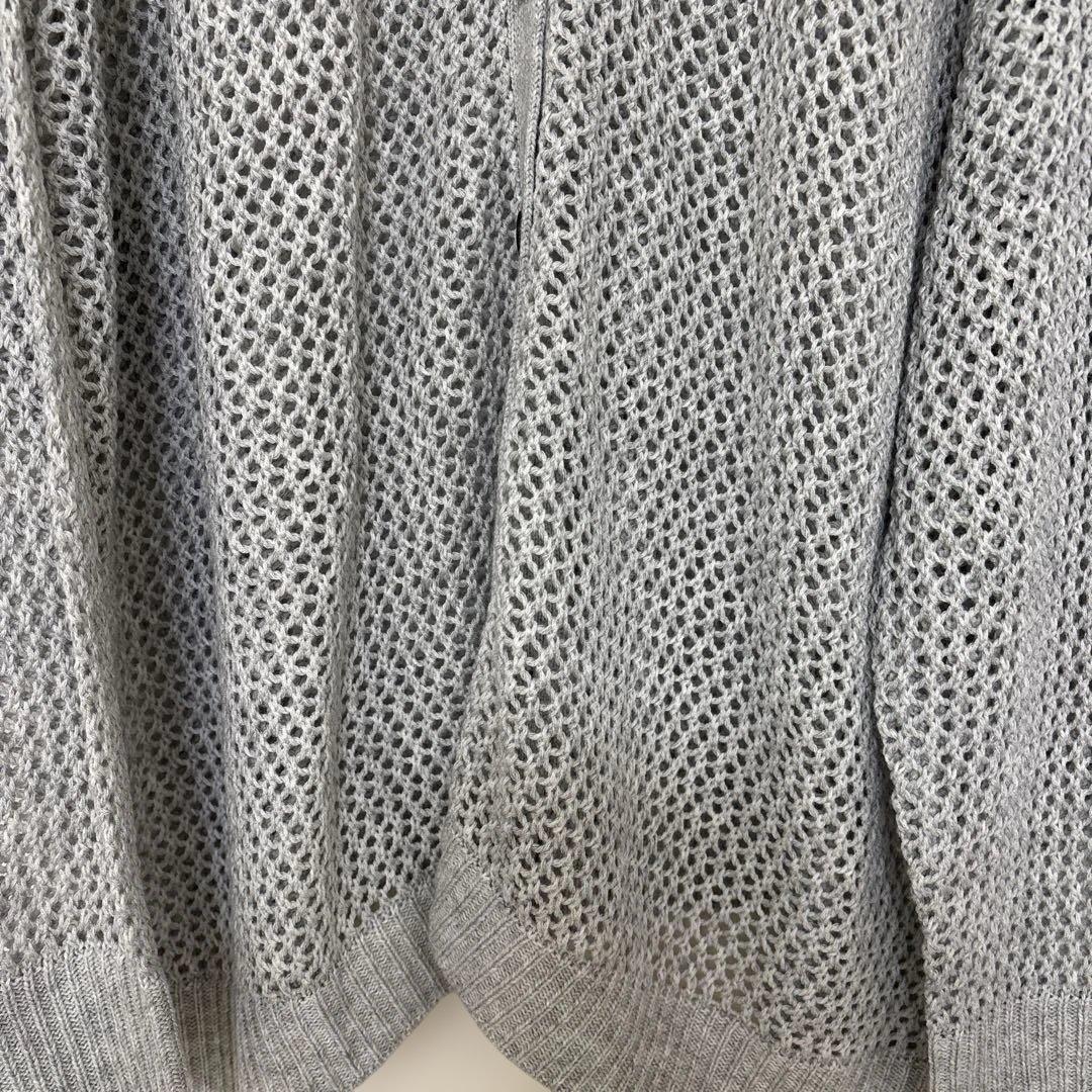 mizuiro ind メッシュカーディガン ライトグレー