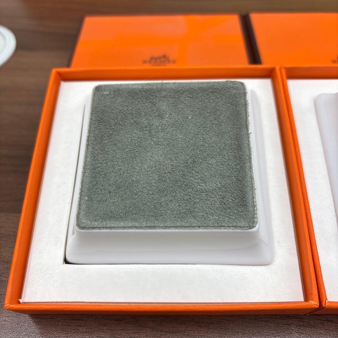 エルメスHERMES 1999 角皿 小皿 陶磁器 トレイ 小物入れ 非売品