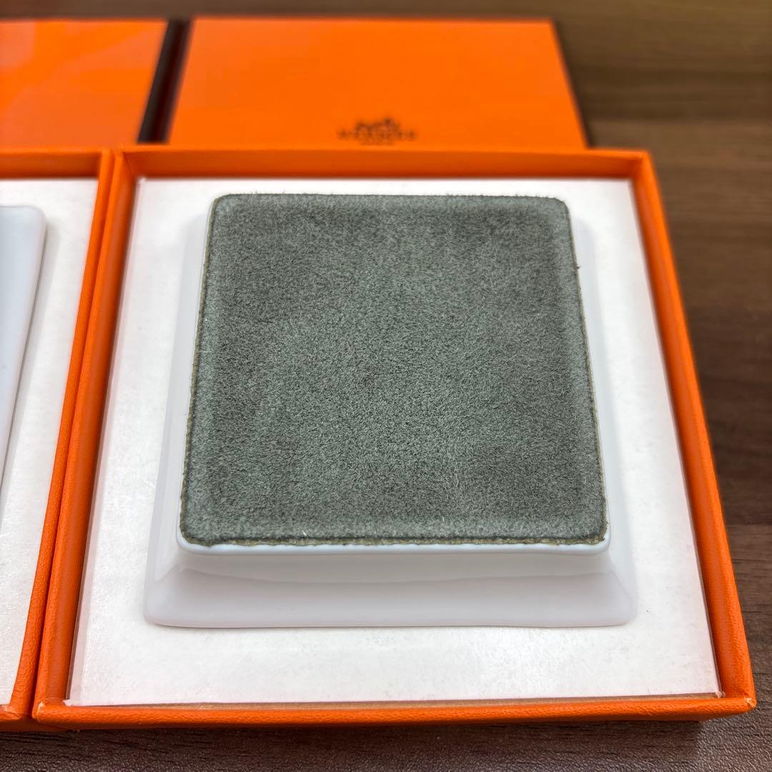 エルメスHERMES 1999 角皿 小皿 陶磁器 トレイ 小物入れ 非売品
