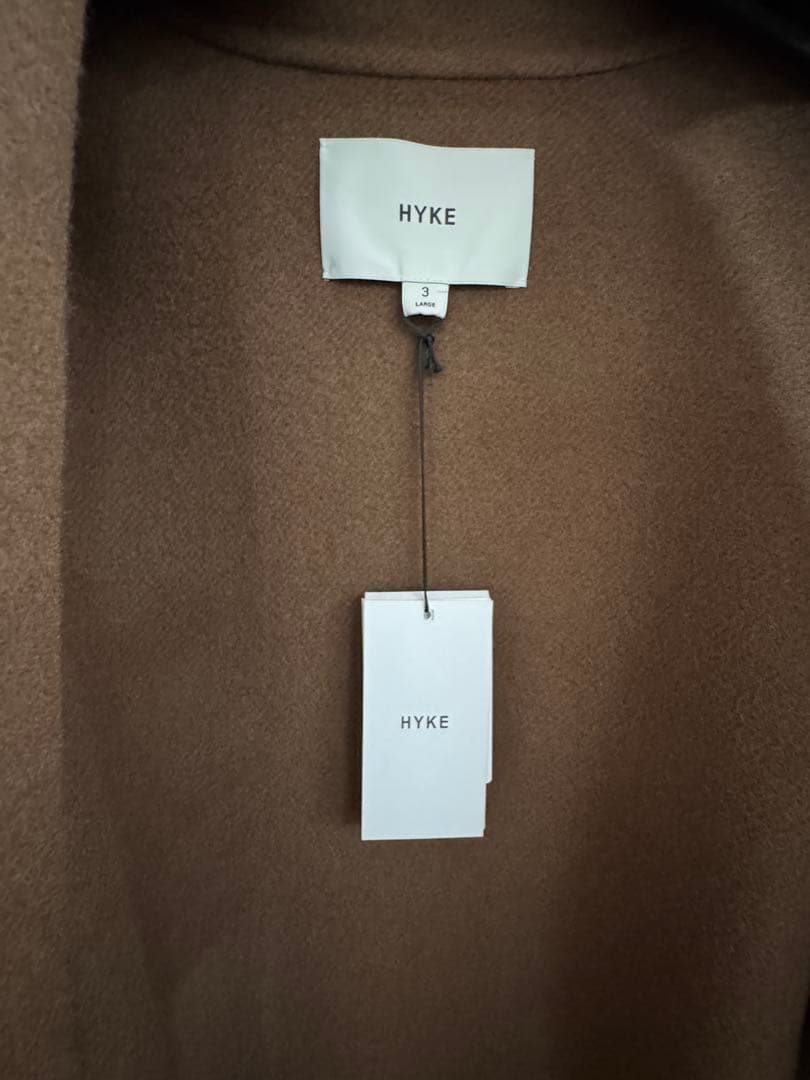 ジャケット・アウター HYKE 25aw DOUBLE FACE SHAWL COLLAR COAT