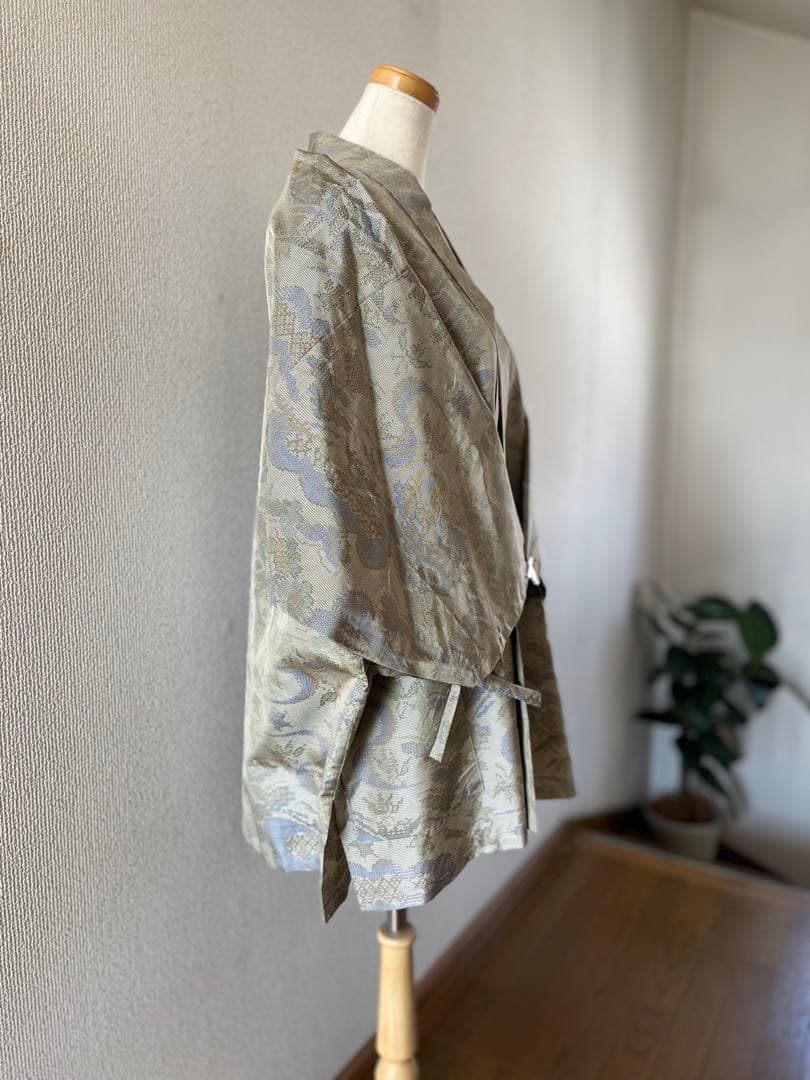 アッコー様♡大島紬　着物リメイク　作務衣　現品のみ　和のお洒落上絹素材
