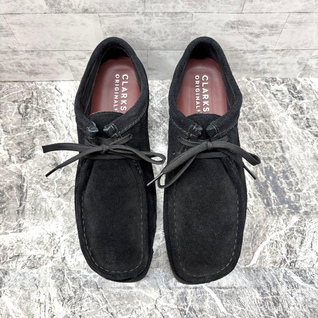 美品✨ クラークス ワラビー 25.5 ゴアテックス GTX ブラック スエード