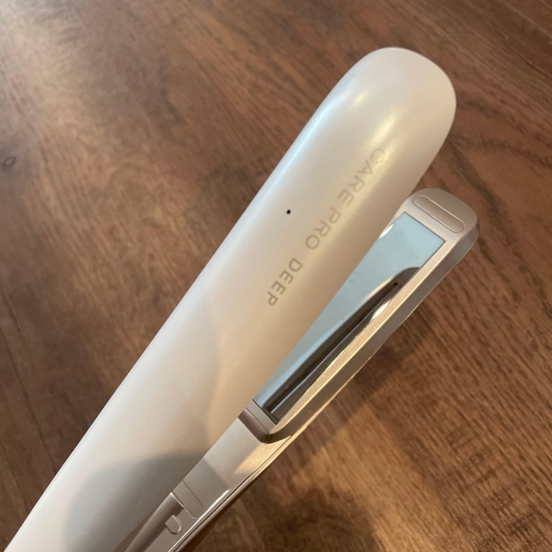 CARE PRO DEEP 超音波　ストレートコードレスヘアアイロン ホワイト