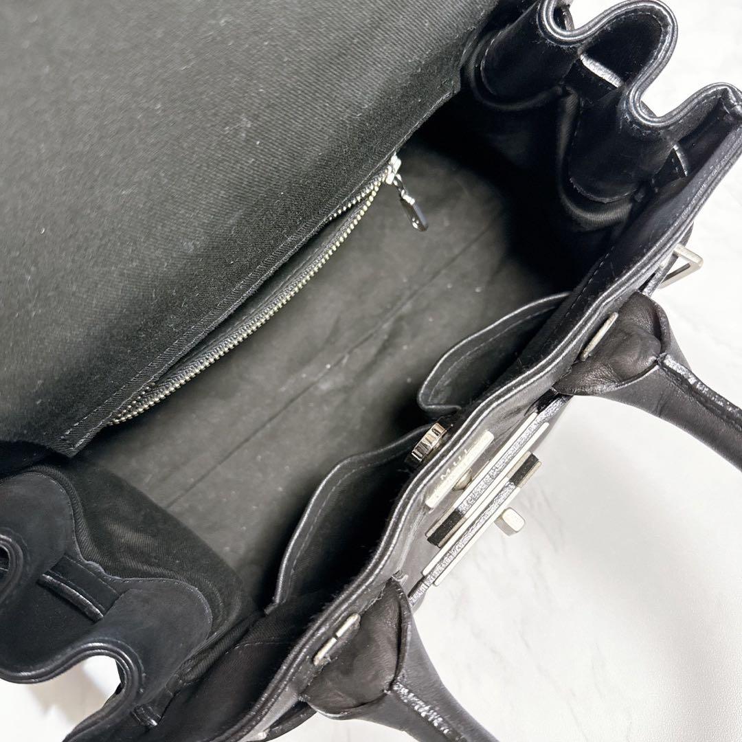 yu ✨M.U.L　オイルレザー　ショルダーバッグ　2way ブラック