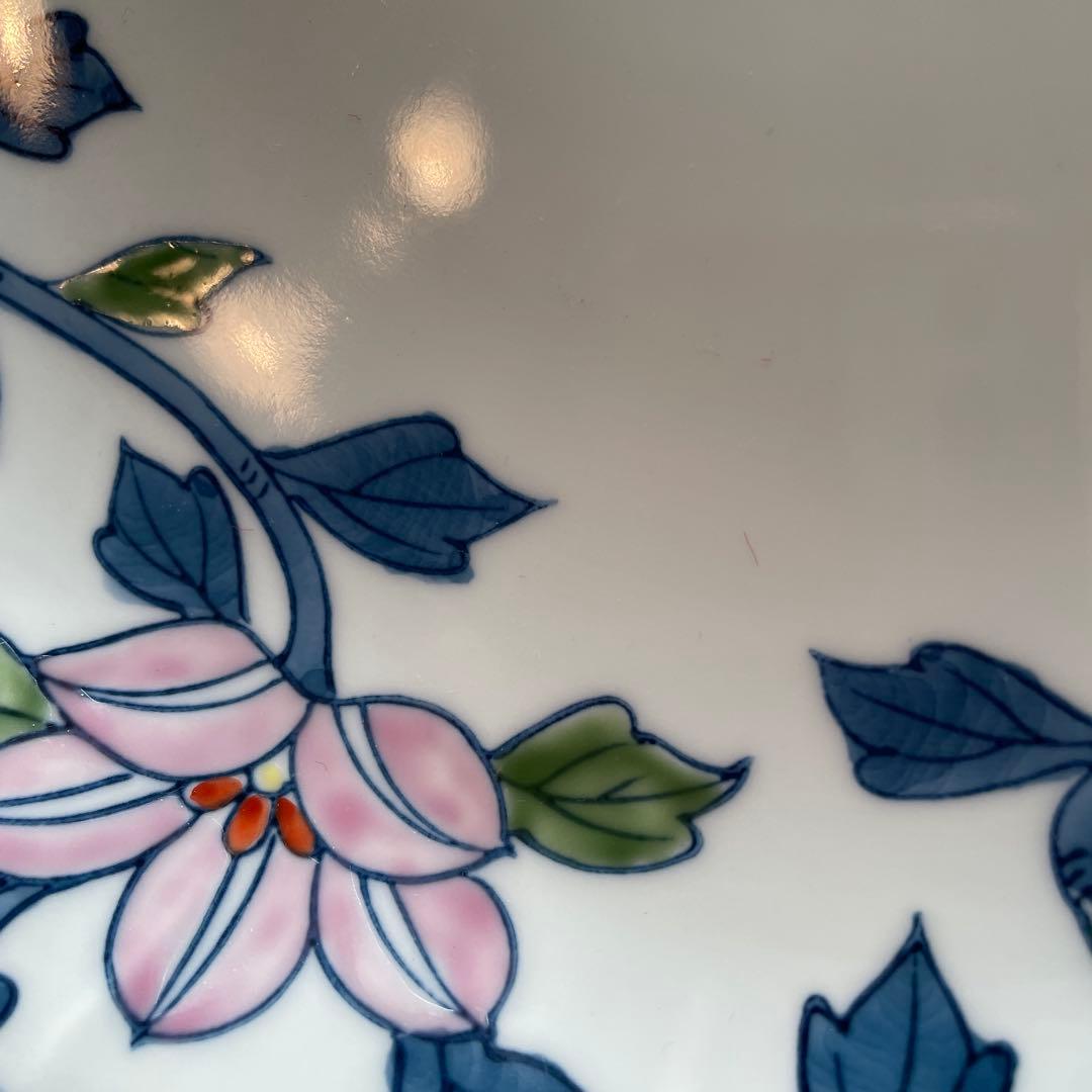 有田焼【華山萬右衛門】染付唐草　盛り皿