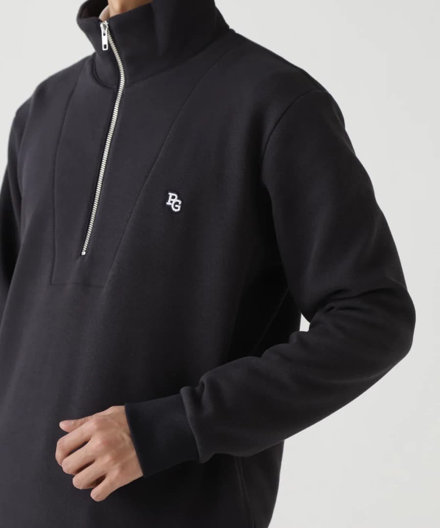 PEARLY GATES ツイル裏毛スウェットハーフジップアップ サイズ6