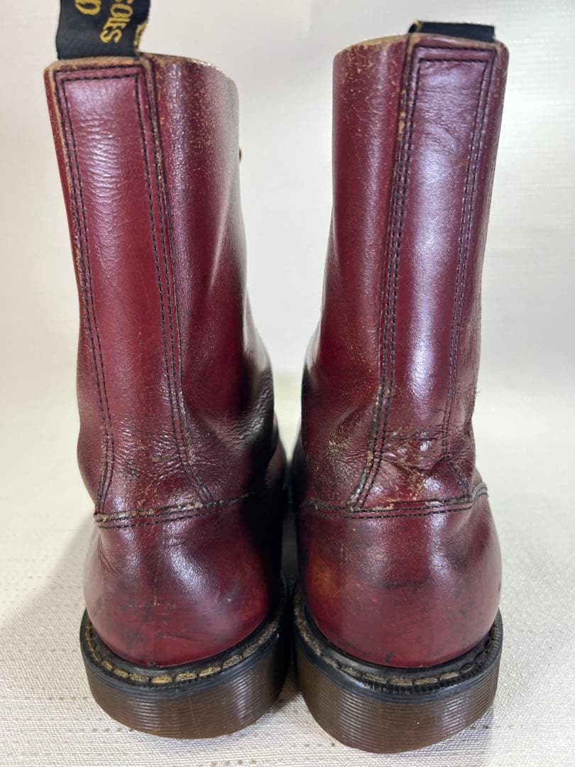 UK8_27cm Dr.Martens 10ホールブーツ スチールトゥ 英国製