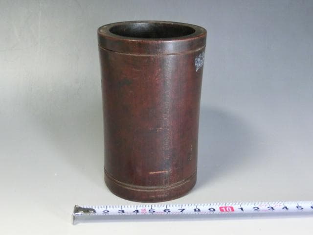 筆立■古い竹制筆筒 中国古玩 崟定京2 古竹 書道道具 時代物 骨董品 上物■