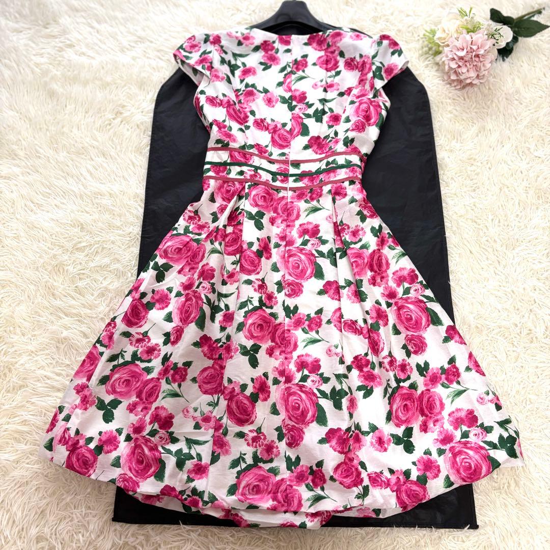 【未使用級】ウエストリボン　バルーンワンピース　エムズグレイシー　薔薇　38