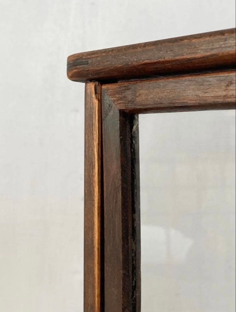 古い木製ガラスケース 3段 卓上 ショーケース