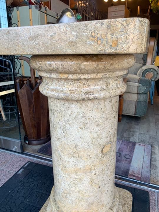 ヴィンテージ　イタリア製　大理石花台