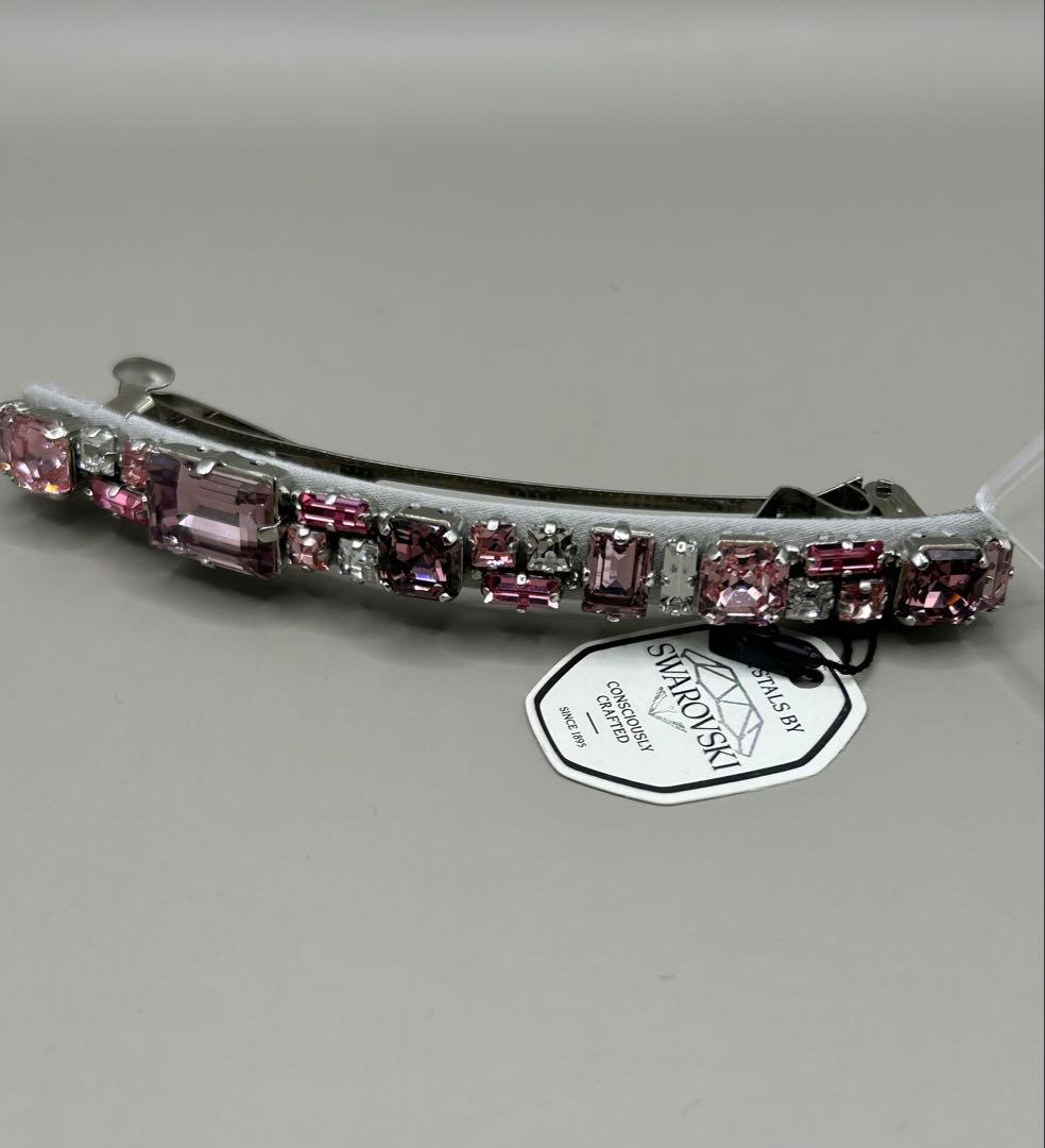 【新品・未使用】コンプレックスビズ クリスタルバレッタ　ピンク