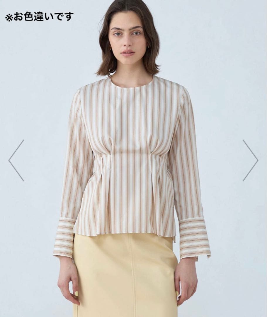 美品 マカフィー トゥモローランド コットンブロードプルオーバーブラウス 洗える