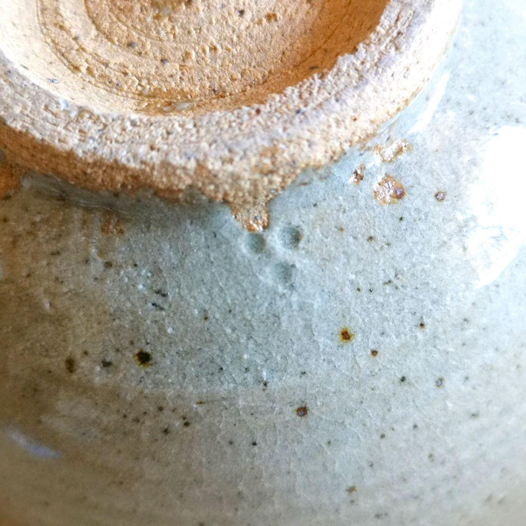 【昭和レトロ　未使用　唐津焼　三つ星　1980】十三代中里太郎右衛門　絵唐津茶碗