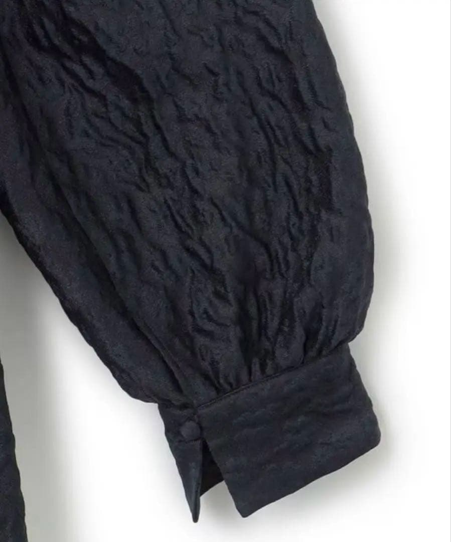 【新品タグ付き】23区 洗える　エクラジャカード ペプラム ブラウス　黒