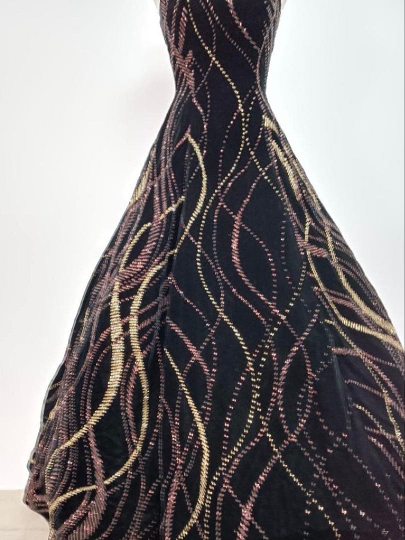 スパンコール Aライン ドレス