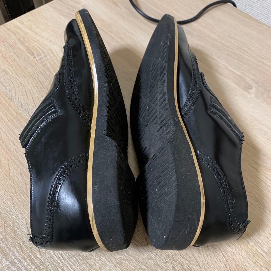 おすすめ e coxドレスシューズ(UK8)ブラックカラー(中古良品)