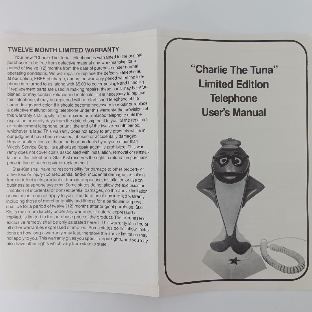 【未使用品】チャーリー ツナ 電話機 80年代 Charlie Tuna