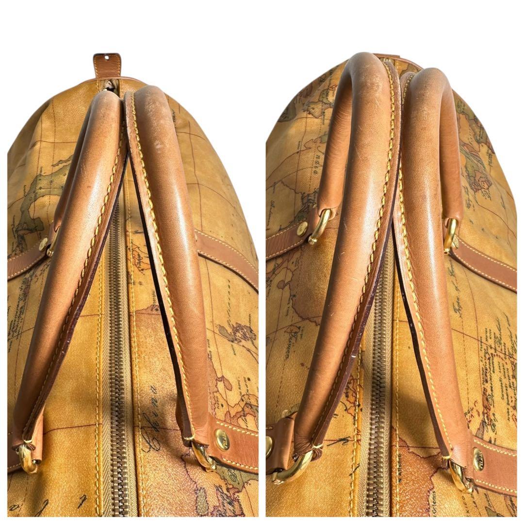 大容量　プリマクラッセ　2way ボストンバッグ　PVC 地図柄