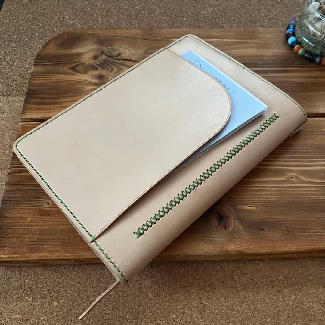 ヌメ革のA5サイズ 手帳カバー117 ペンケース65
