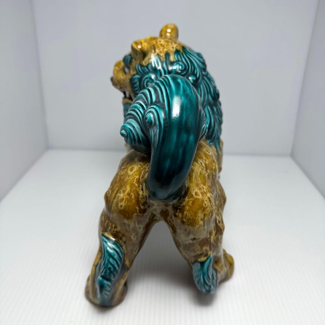 九谷焼 二代浅蔵五十吉作 獅子 置物 共箱 説明書 伝統工芸 魔除け 厄除け
