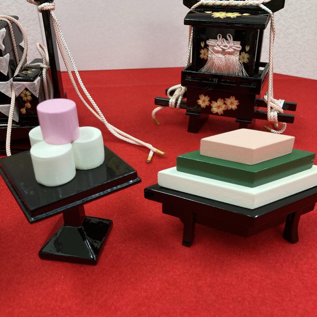 D3-5 可愛い！雛道具25号６点セット　ひな道具　三段飾り道具　雛人形　重箱