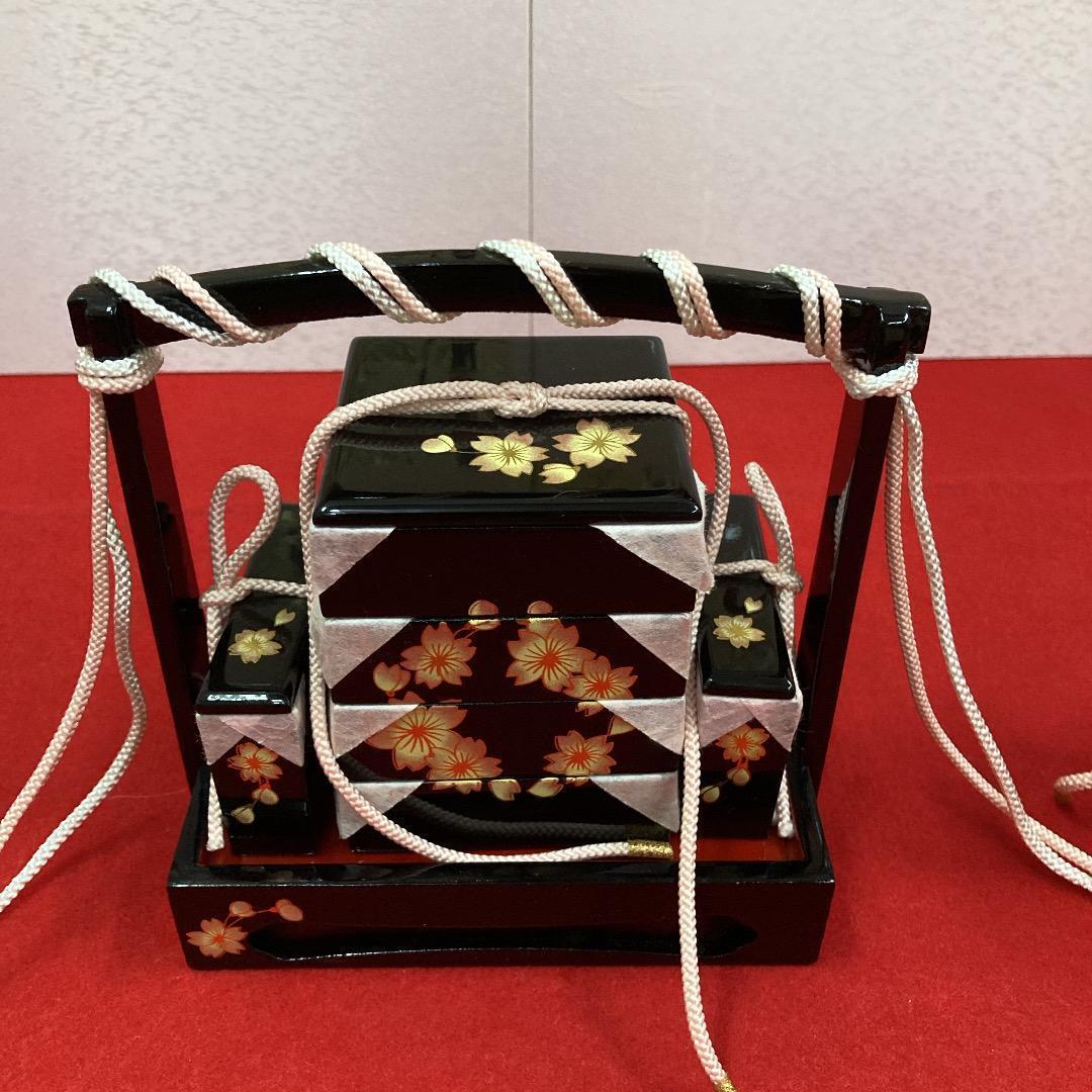 D3-5 可愛い！雛道具25号６点セット　ひな道具　三段飾り道具　雛人形　重箱