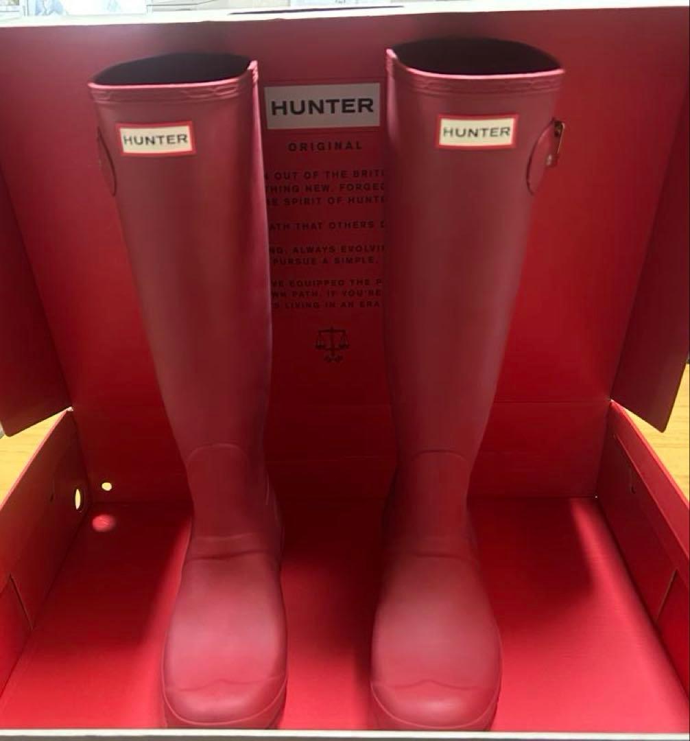 HUNTER レディース オリジナル トール レインブーツ ミリタリーレッド
