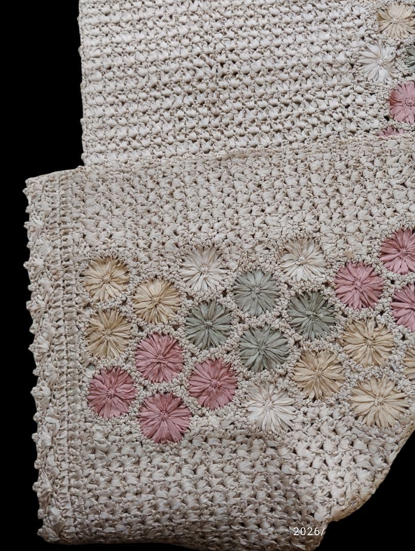 テ−ブルクロス　センタークロス　絹100%　ルピアン　高島屋