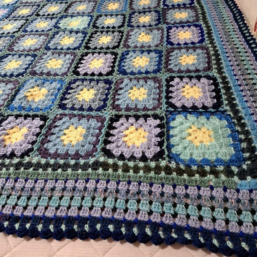 (147)グラニースクエア ブランケット ★130×170★最終価格★