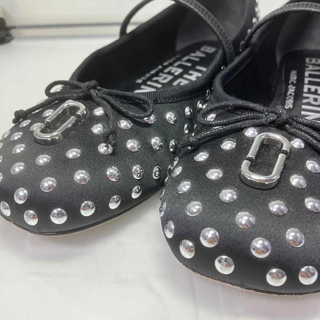 ★極美品★MARCJACOBSサブリナ スタッズ バレエ フラットシューズ 24