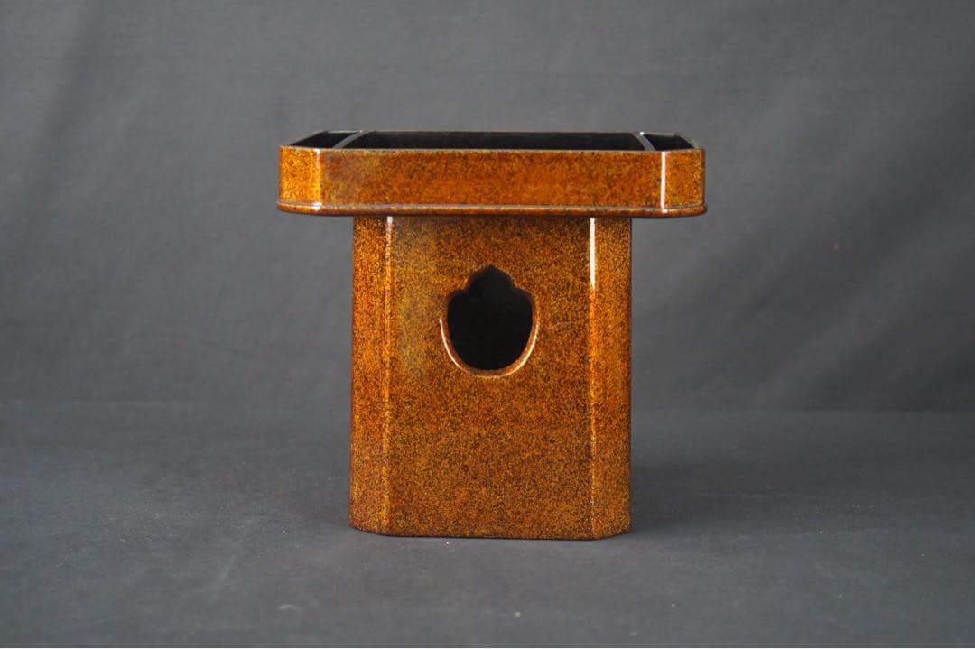 輪島塗 西鍛治 造 極上梨子地 三宝 共箱 / 西鍛治漆器工房 三宝台