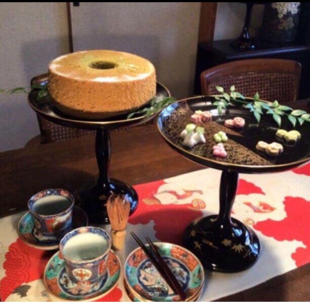 A1059 極上蒔絵　木製輪島塗　桐に鳳凰蒔絵　高月　高杯【供箱入】　1基