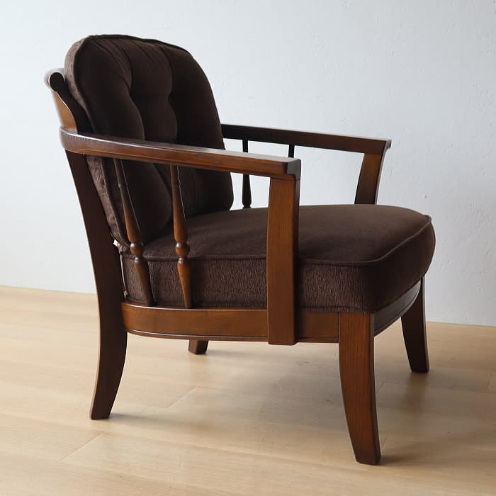 アンティーク 飛騨産業 キツツキ 穂高 一人掛け椅子 ナラ材