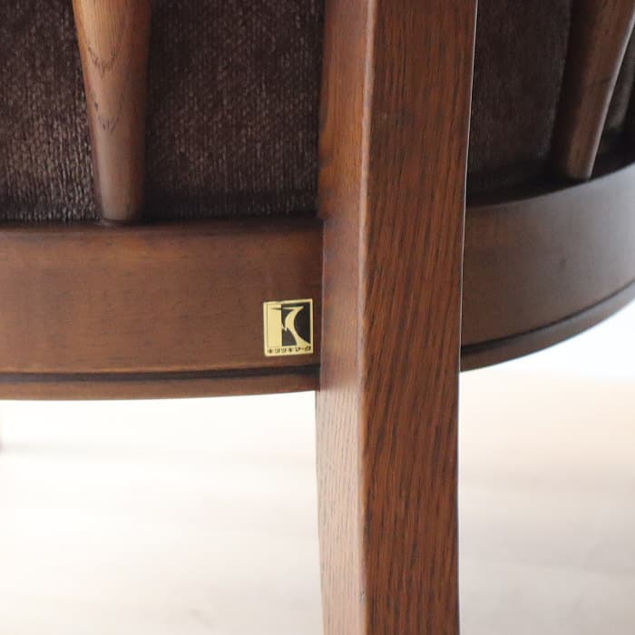 アンティーク 飛騨産業 キツツキ 穂高 一人掛け椅子 ナラ材