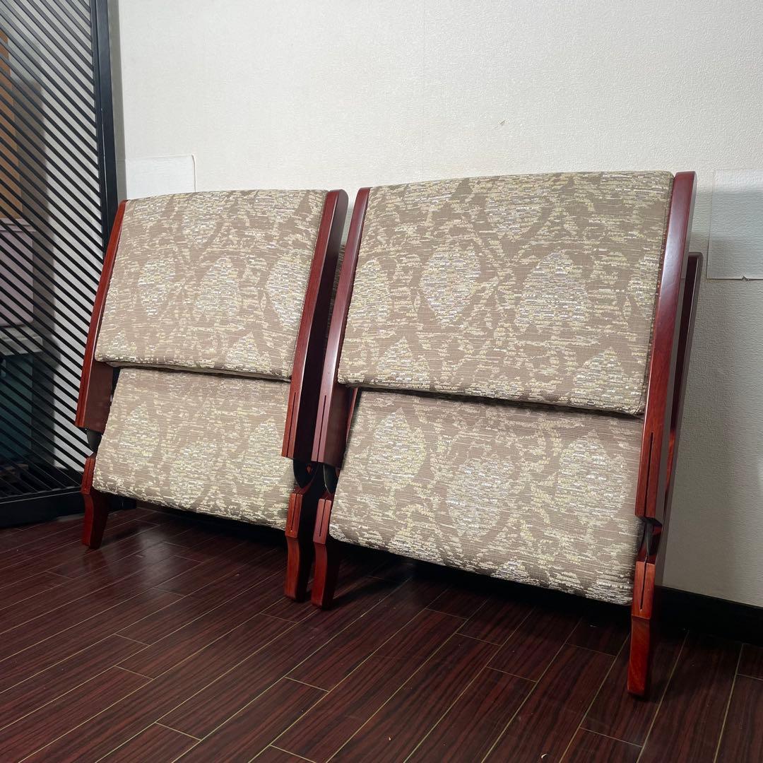 みぃ様 デッドストック 未使用 カリモク 折り畳み 座椅子 2脚セット 和モダン