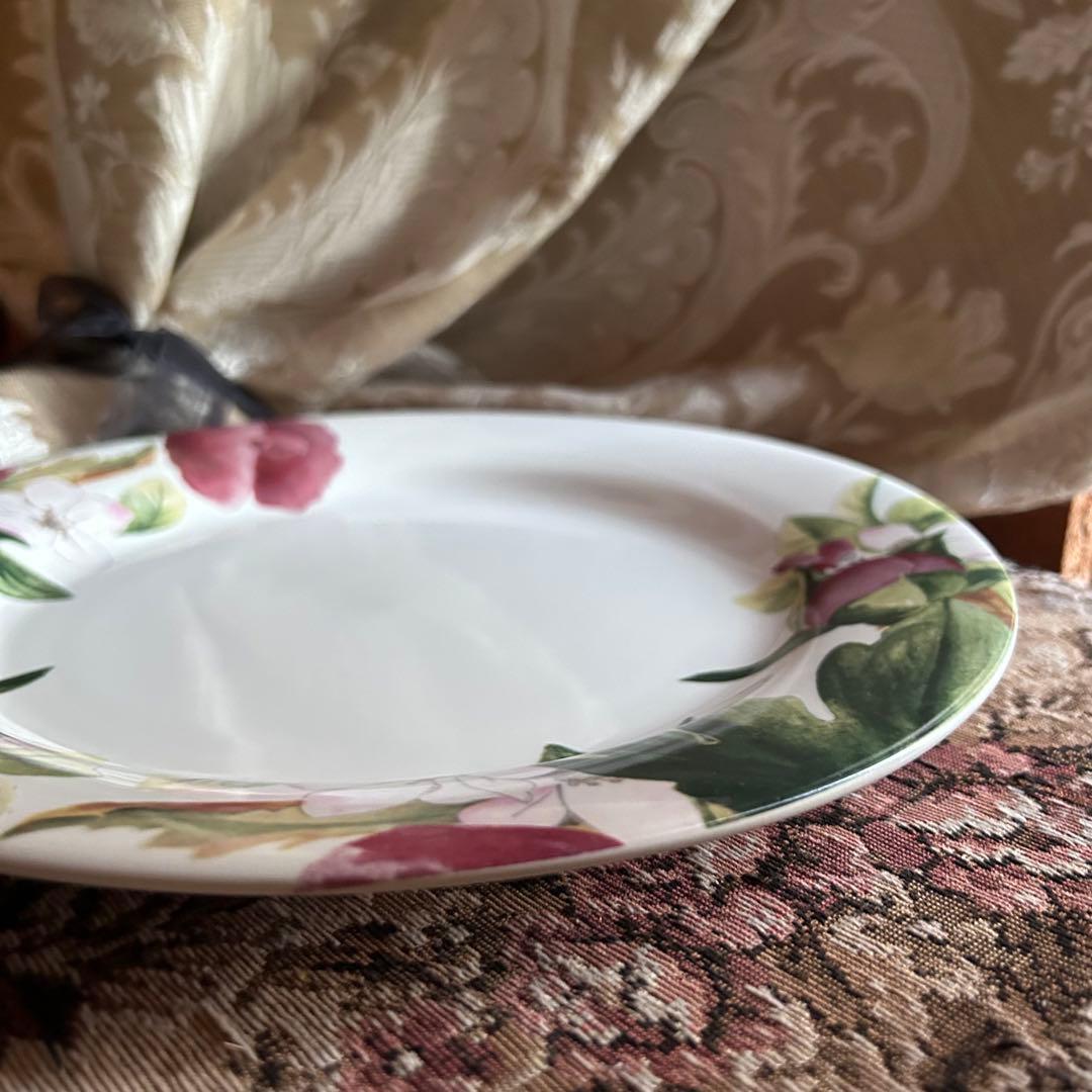 フランス製 Gien Volupte フランスの庭園 美しいボタニカル柄❁﻿大皿