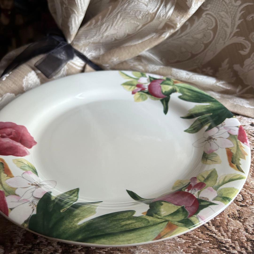 フランス製 Gien Volupte フランスの庭園 美しいボタニカル柄❁﻿大皿