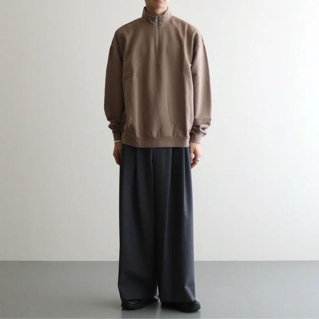 トップス ELASTIC HIGH GAUGE SWEAT HALF ZIP 4