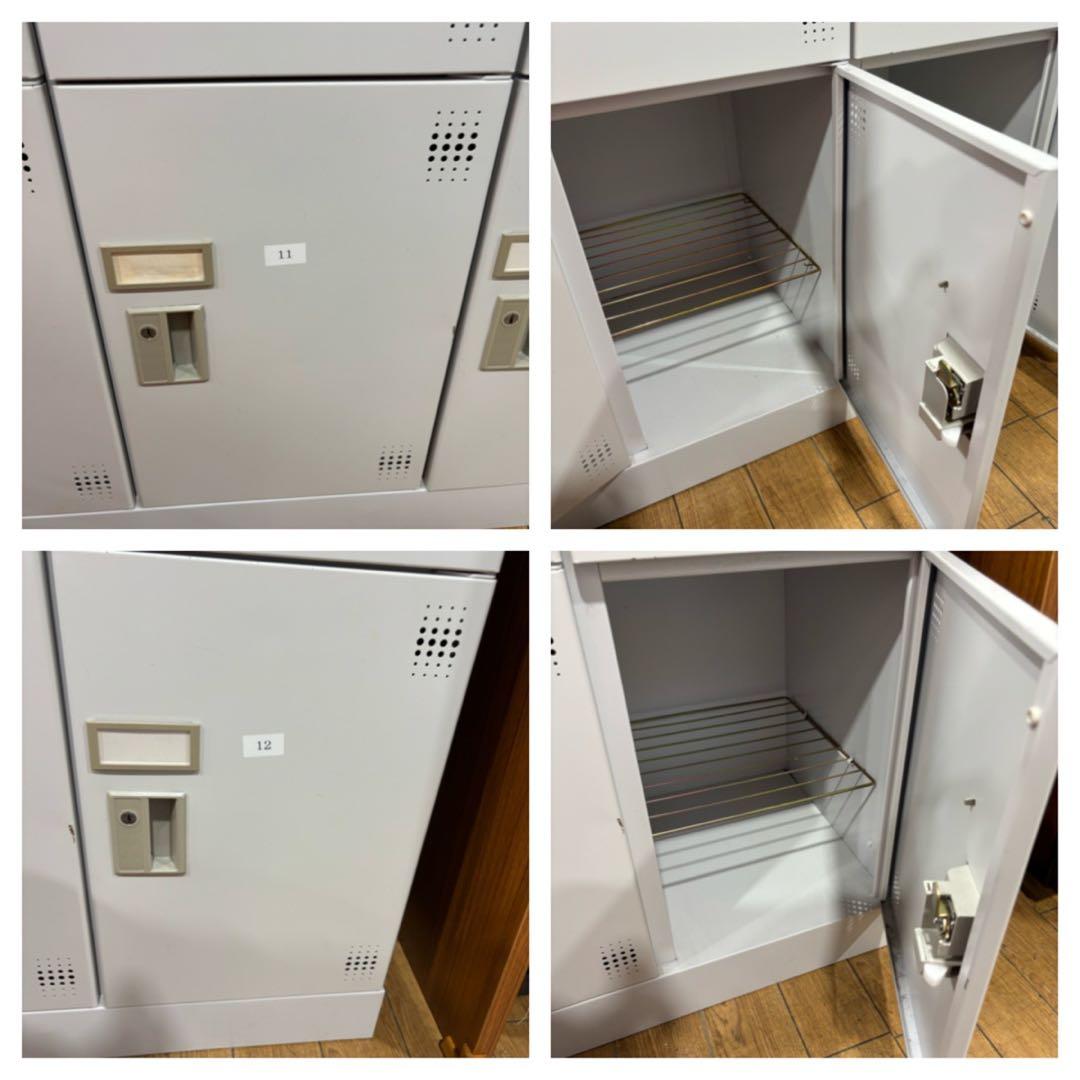 T64 オフィスロッカー 12個収納 グレー