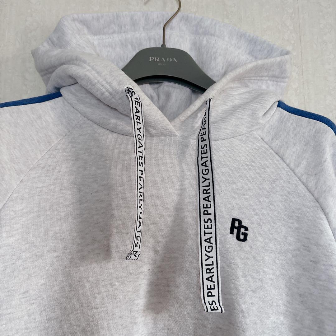 PEARLY GATES パーカー 配色 ロゴテープ ユニセックス サイズ0